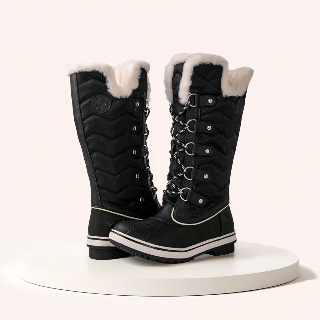 kingshow Women's Globalwin Mid Calf Waterproof Winter Boots Non-Slip Snow Boots For Women