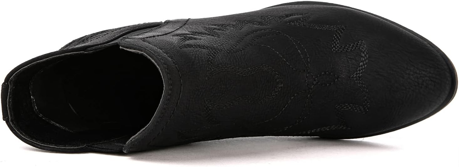 GLOBALWIN Women's Pull On Ankle Boots The Western Cowboy Cowgirl Boots
