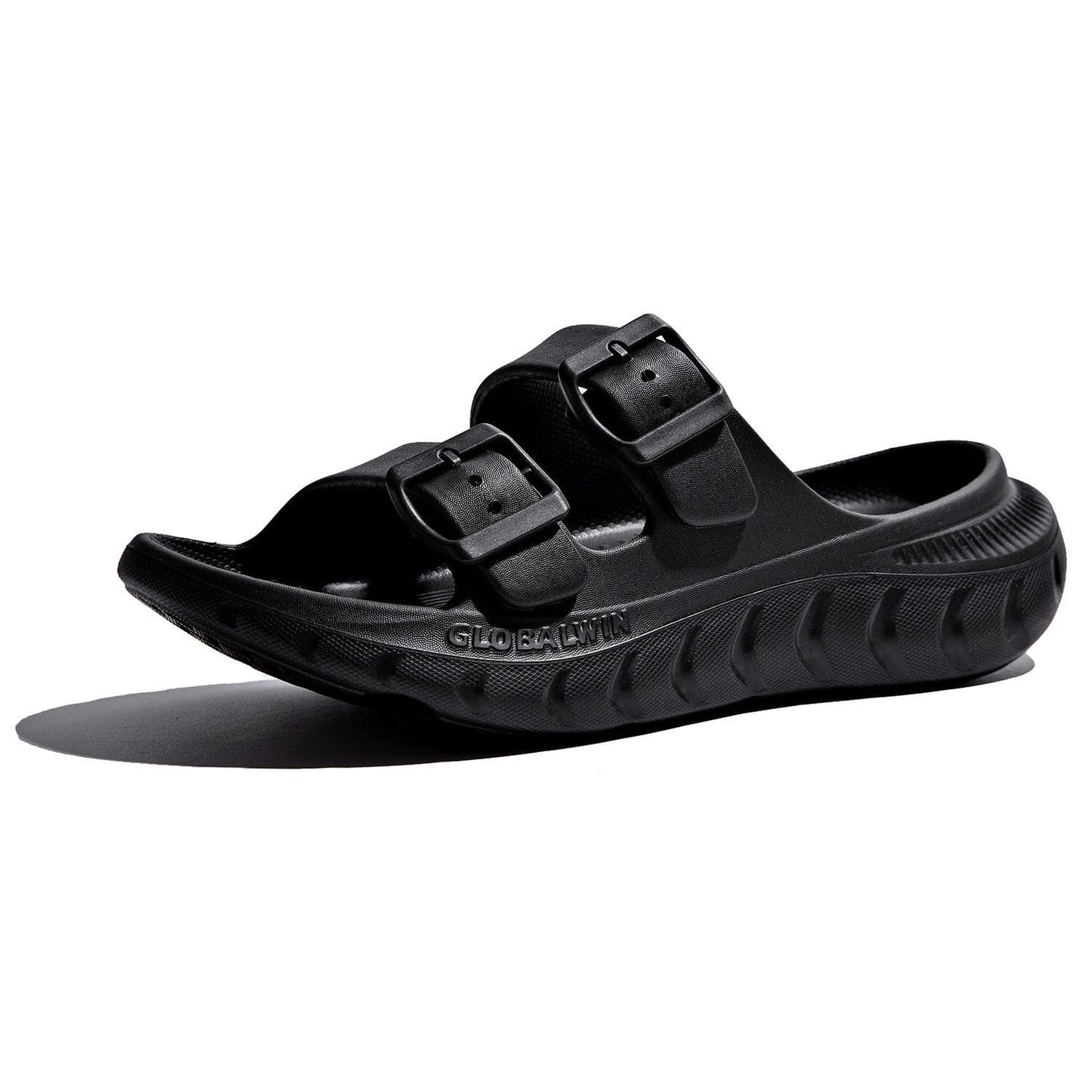 GLOBALWIN Recovery Slides For Women Mia Comfortable Sandals With Arch Support Indoor Outdoor Cloud Slippers Reduce Stress on Feet Lightweight