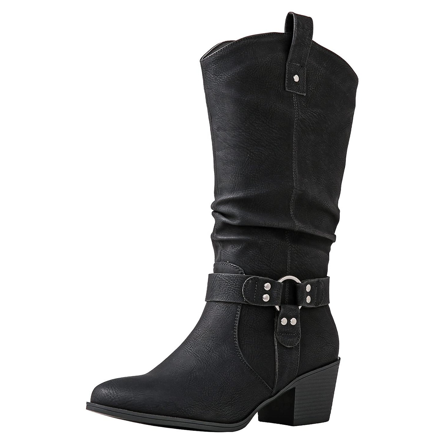 GLOBALWIN Women's Knee High Cowgirl Boots Fashion Dressy Cowboy Boots For Women