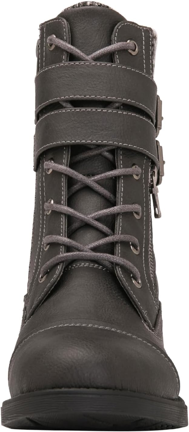 GLOBALWIN 1903 Women's Fashion Low Heels Lace Up Ankle Boots Combat Boots For Women