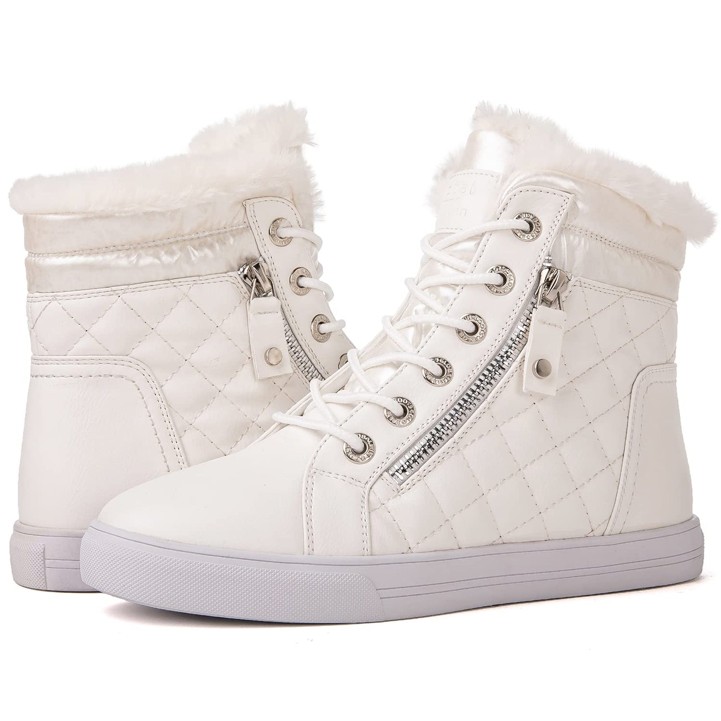 GLOBALWIN Women’s Platform Wedge Sneakers Outdoor Anti-Slip Winter Snow Hiking Furry Ankle Boots for Women