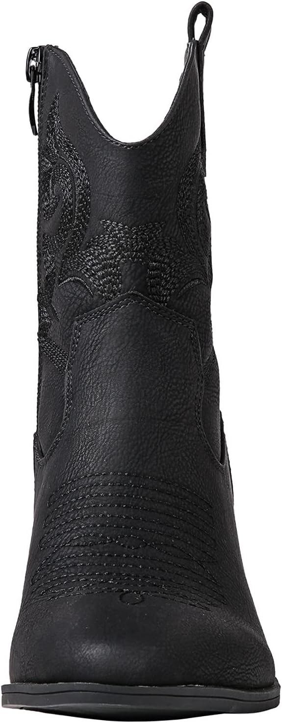 GLOBALWIN Women's The Western Wear Fashion Cowboy Cowgirl Free Birds Country Concert Disco Outfits Low Heel Walking Boots For Ladies