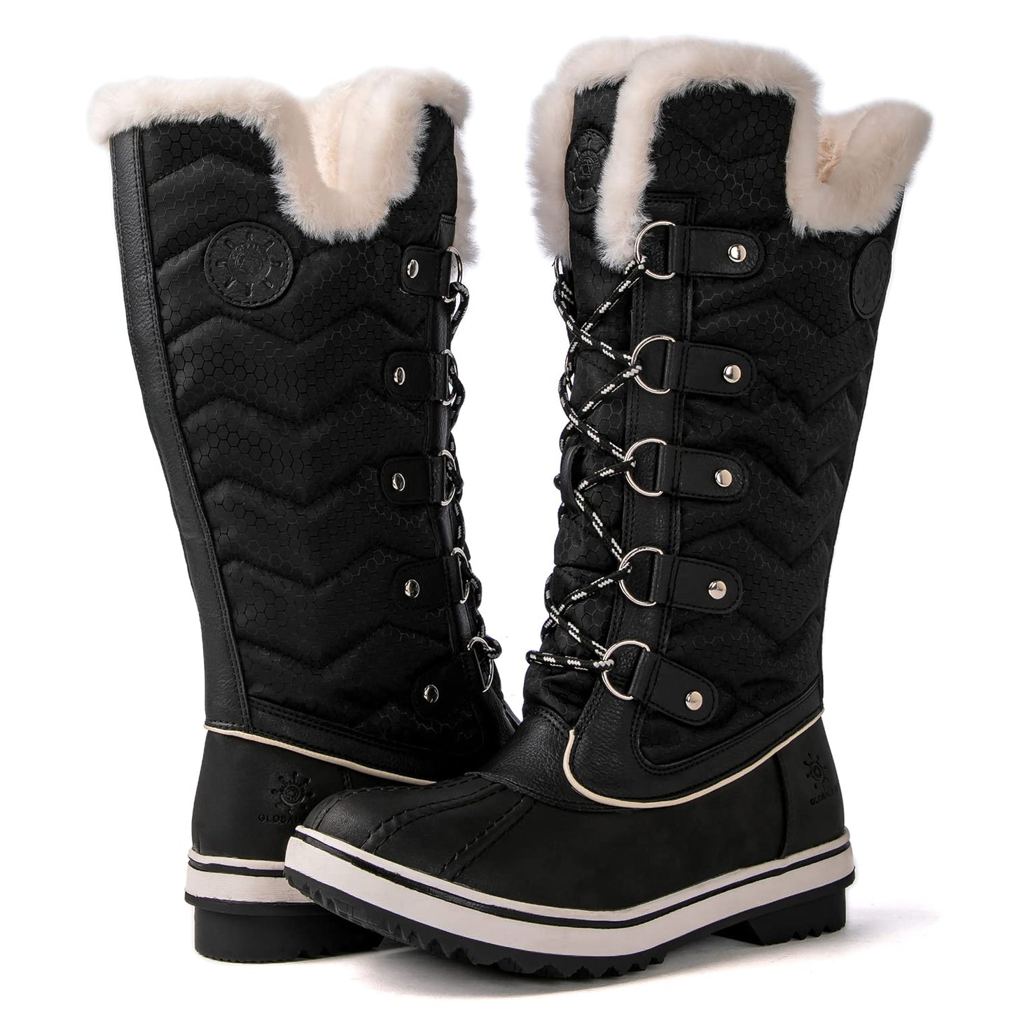 kingshow Women's Globalwin Mid Calf Waterproof Winter Boots Non-Slip Snow Boots For Women
