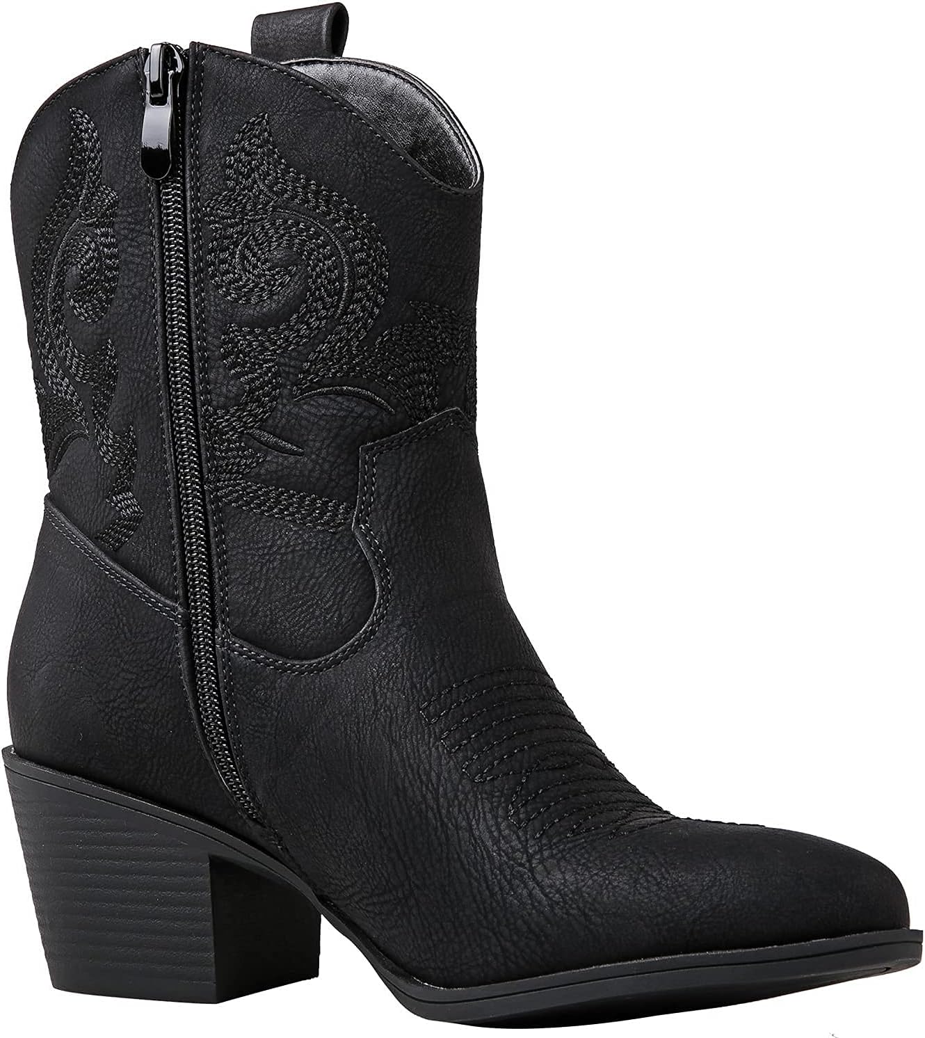 GLOBALWIN Women's The Western Wear Fashion Cowboy Cowgirl Free Birds Country Concert Disco Outfits Low Heel Walking Boots For Ladies