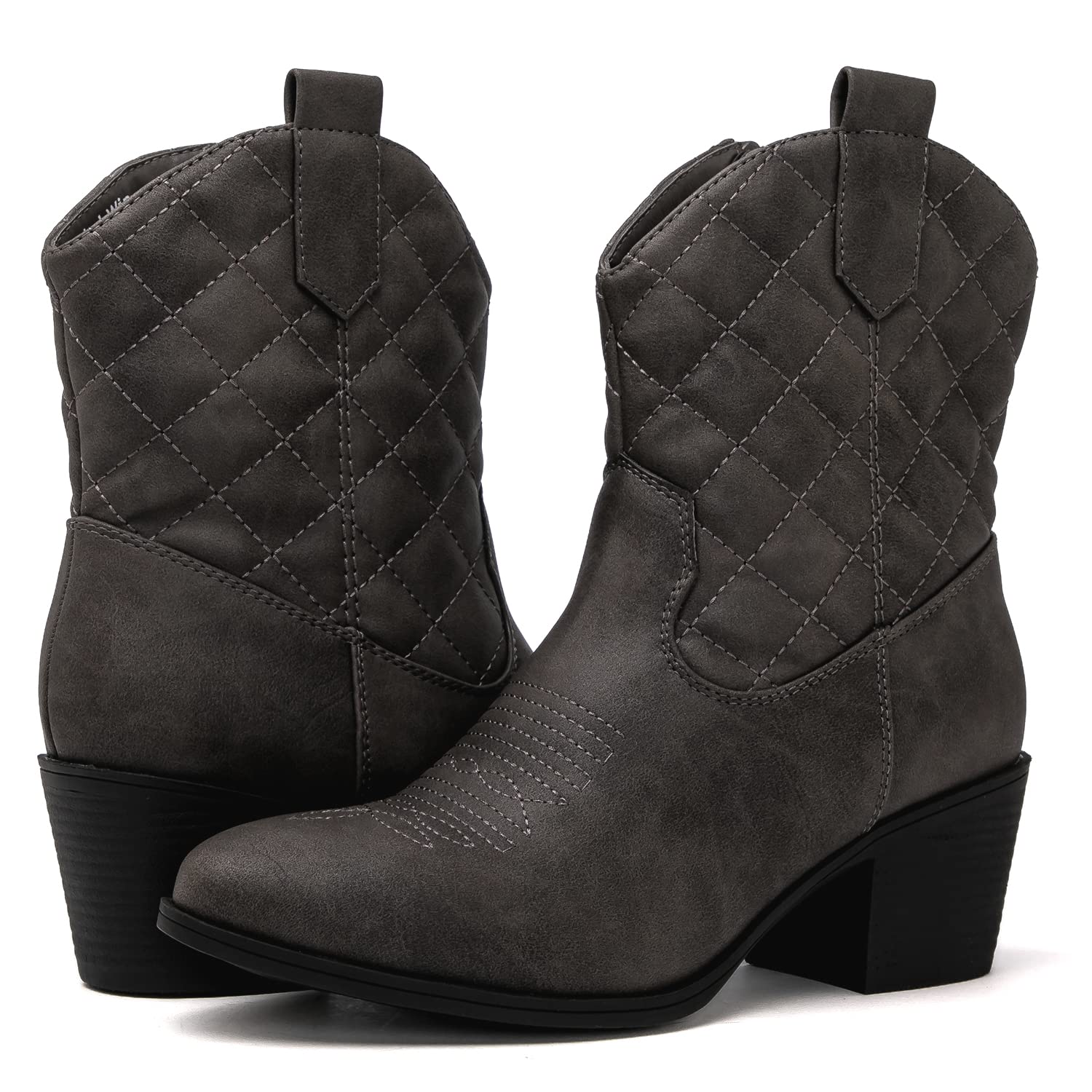 GLOBALWIN Women's The Western Wear Fashion Cowboy Cowgirl Free Birds Country Concert Disco Outfits Low Heel Walking Boots For Ladies
