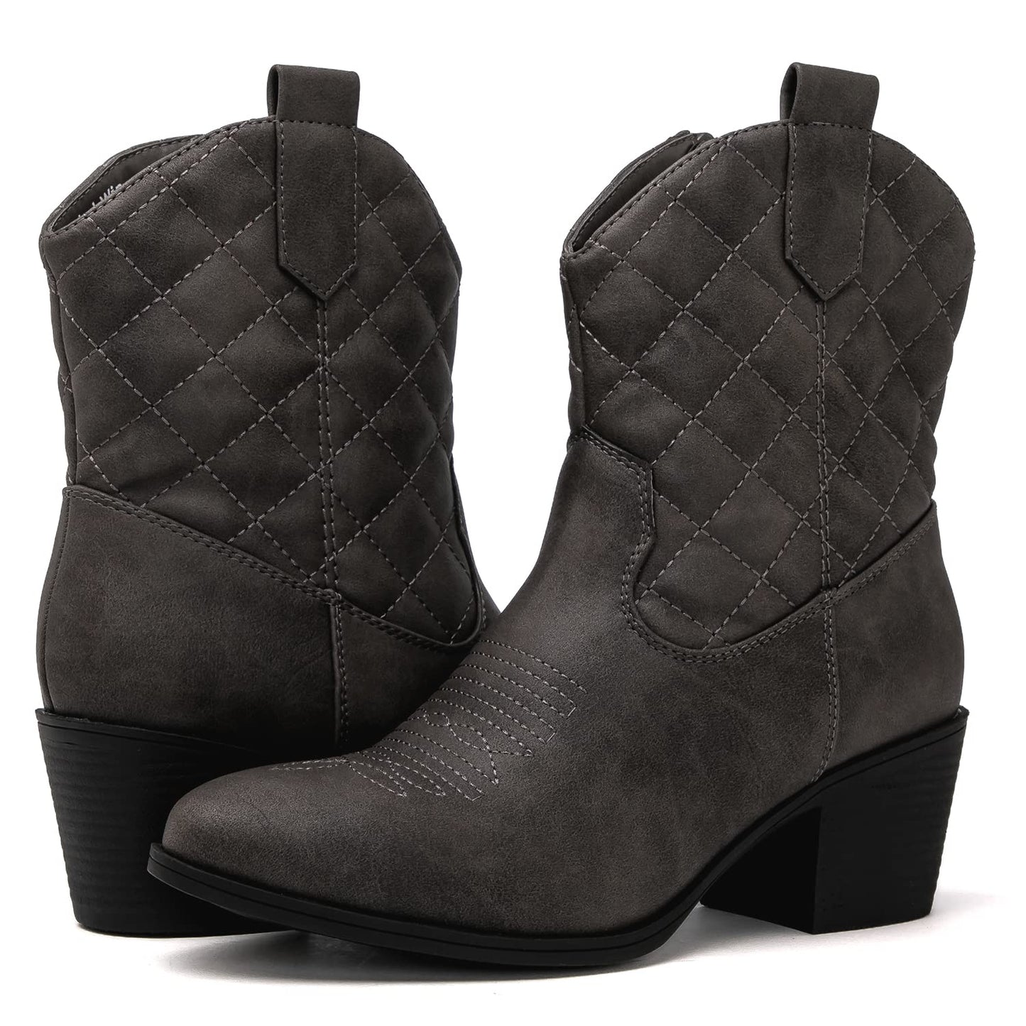 GLOBALWIN Women's The Western Wear Fashion Cowboy Cowgirl Free Birds Country Concert Disco Outfits Low Heel Walking Boots For Ladies