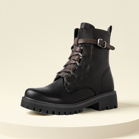 GLOBALWIN Women's Combat Boots Lace Up Boots