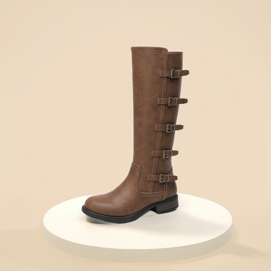GLOBALWIN Women's Knee High Boots Horseback Riding Tall Boots For Women With Low Heel Comforable For Walking