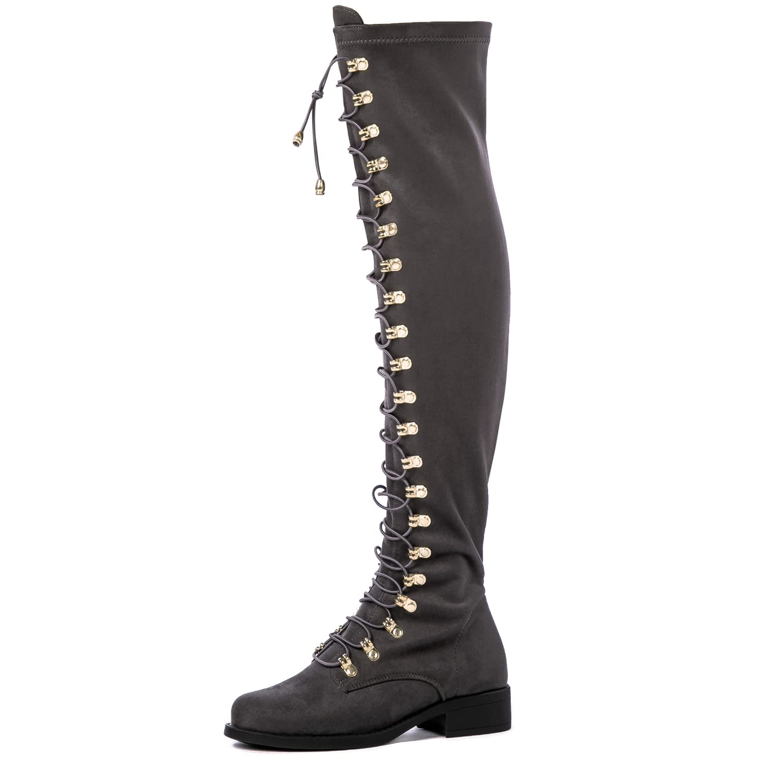 GLOBALWIN Women's Over The Knee Thigh High Tall Boots for Women Long Boots with Side Zipper