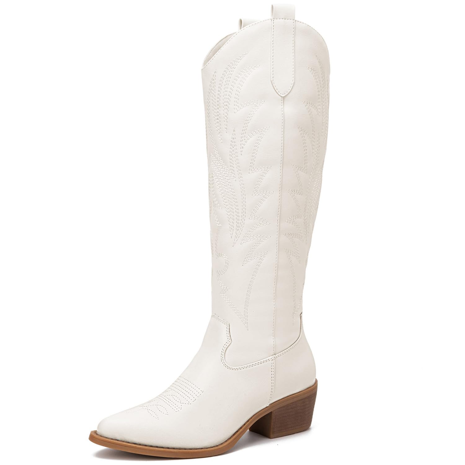 GLOBALWIN Women's The Western Cowboy Cowgirl Embroidered Knee High Boots