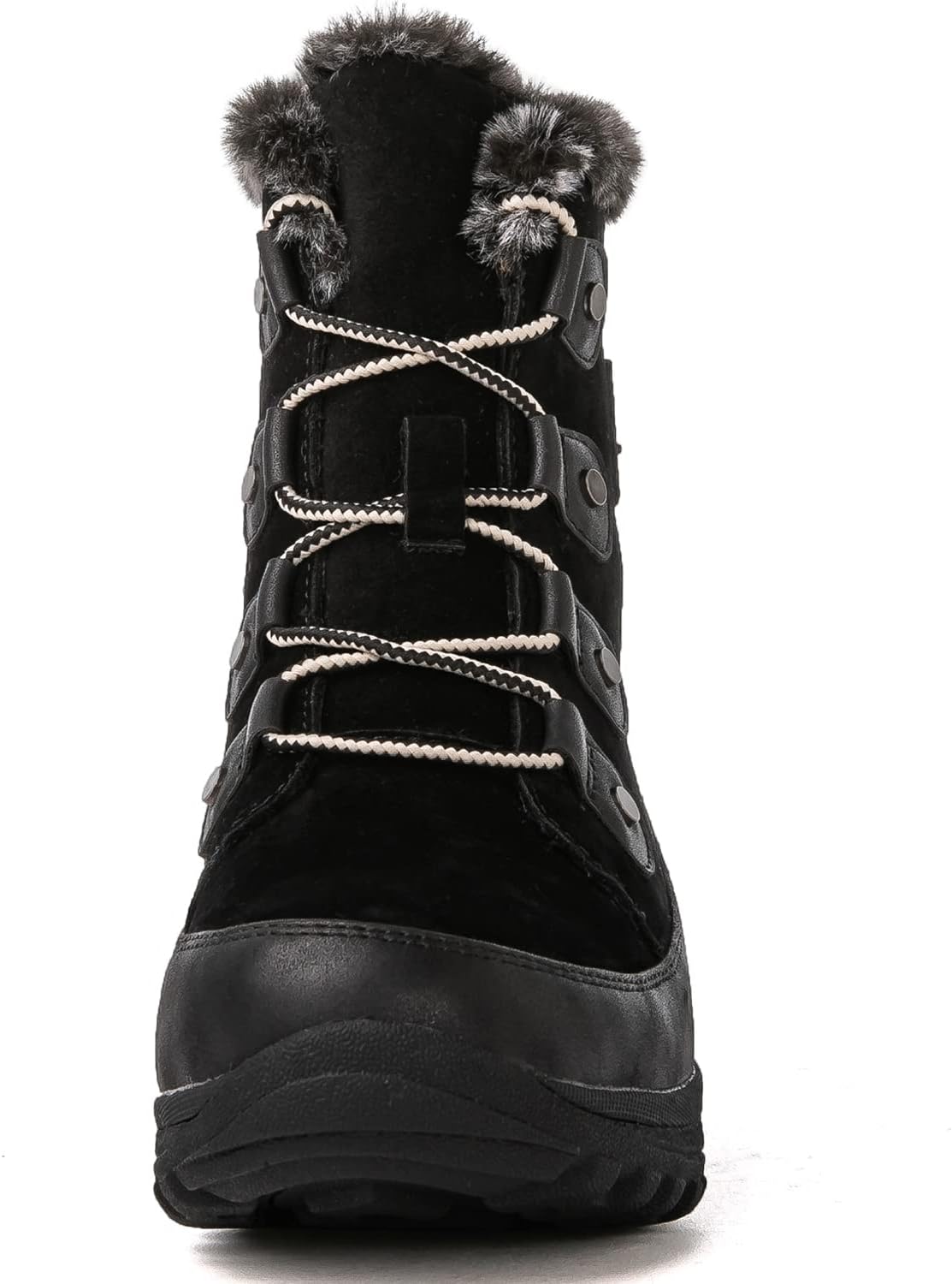 GLOBALWIN Women's Snow Boots Mid Calf Warm Winter Fashion Boots Comfortable Lace-UpWaterproof Boots Insulated Non-Slip Outdoor Shoes for Women