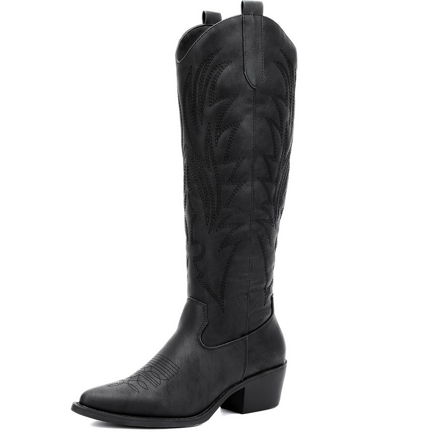 GLOBALWIN Women's The Western Cowboy Cowgirl Embroidered Knee High Boots