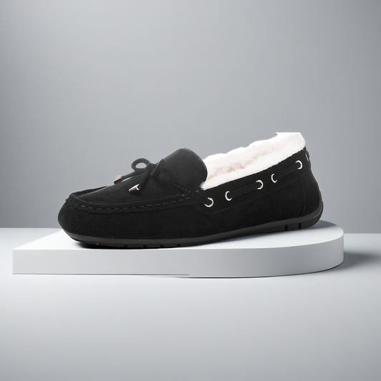 GLOBALWIN Women's Moccasins Shoes Winter Indoor Outdoor Faux Fur Lined Slippers