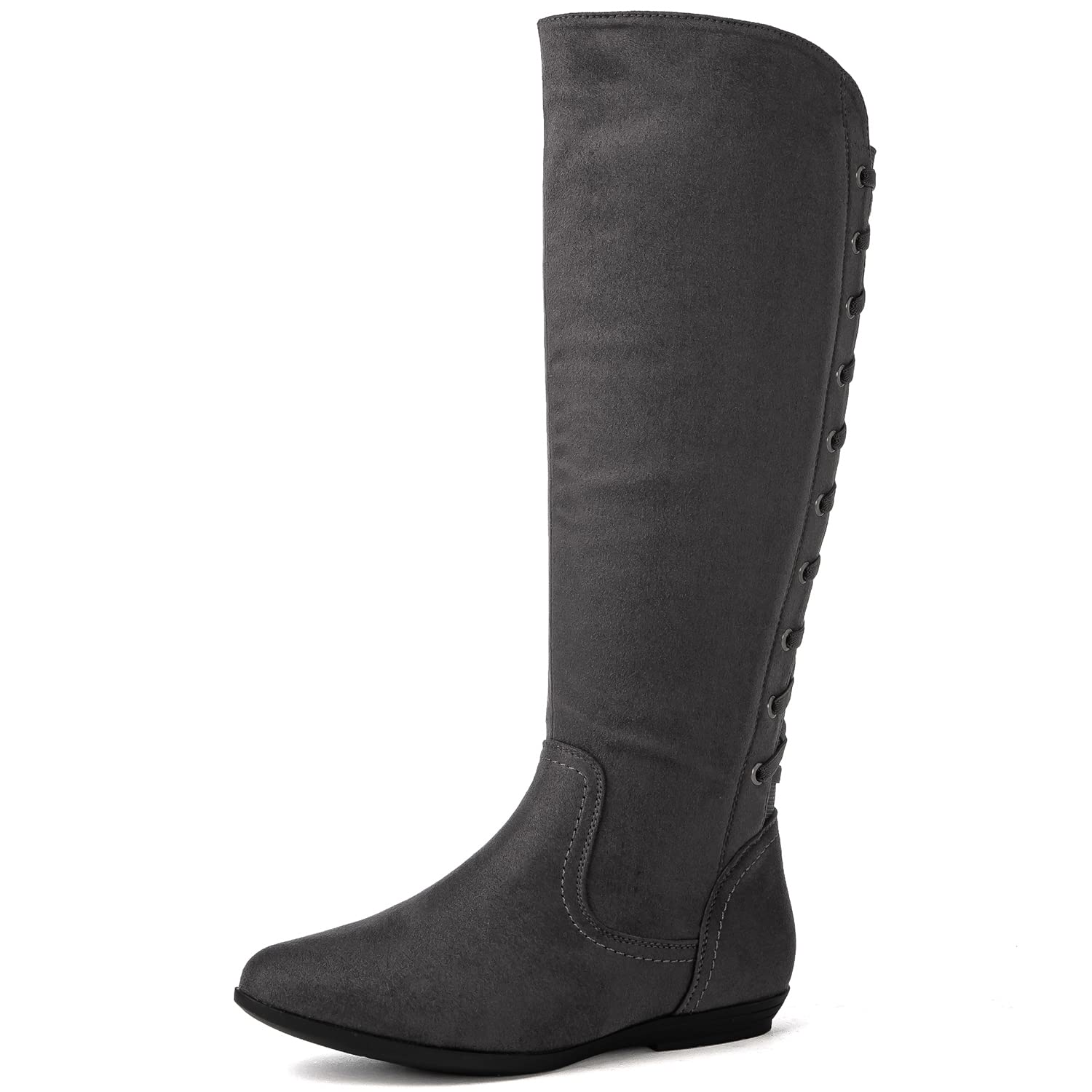 GLOBALWIN Women's Knee-High Fashion Boots Wide Calf Flat Dressy Fall Winter Fashion Boots For Women
