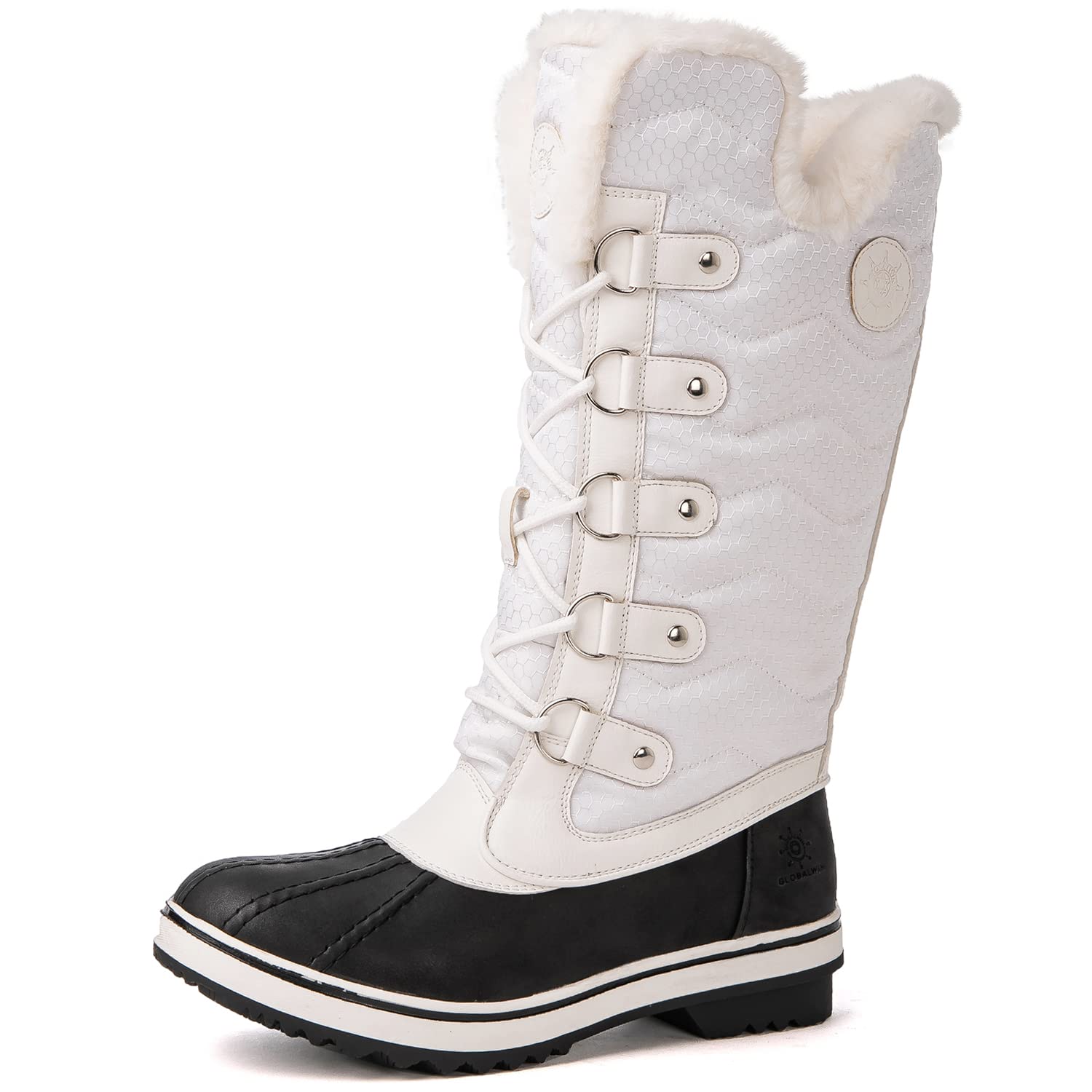 kingshow Women's Globalwin Mid Calf Waterproof Winter Boots Non-Slip Snow Boots For Women