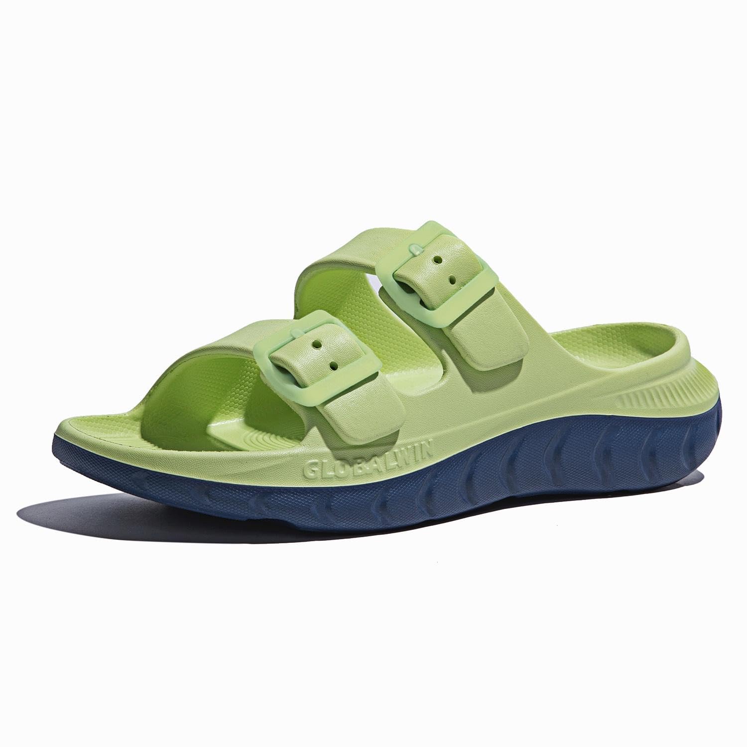 GLOBALWIN Recovery Slides For Women Mia Comfortable Sandals With Arch Support Indoor Outdoor Cloud Slippers Reduce Stress on Feet Lightweight