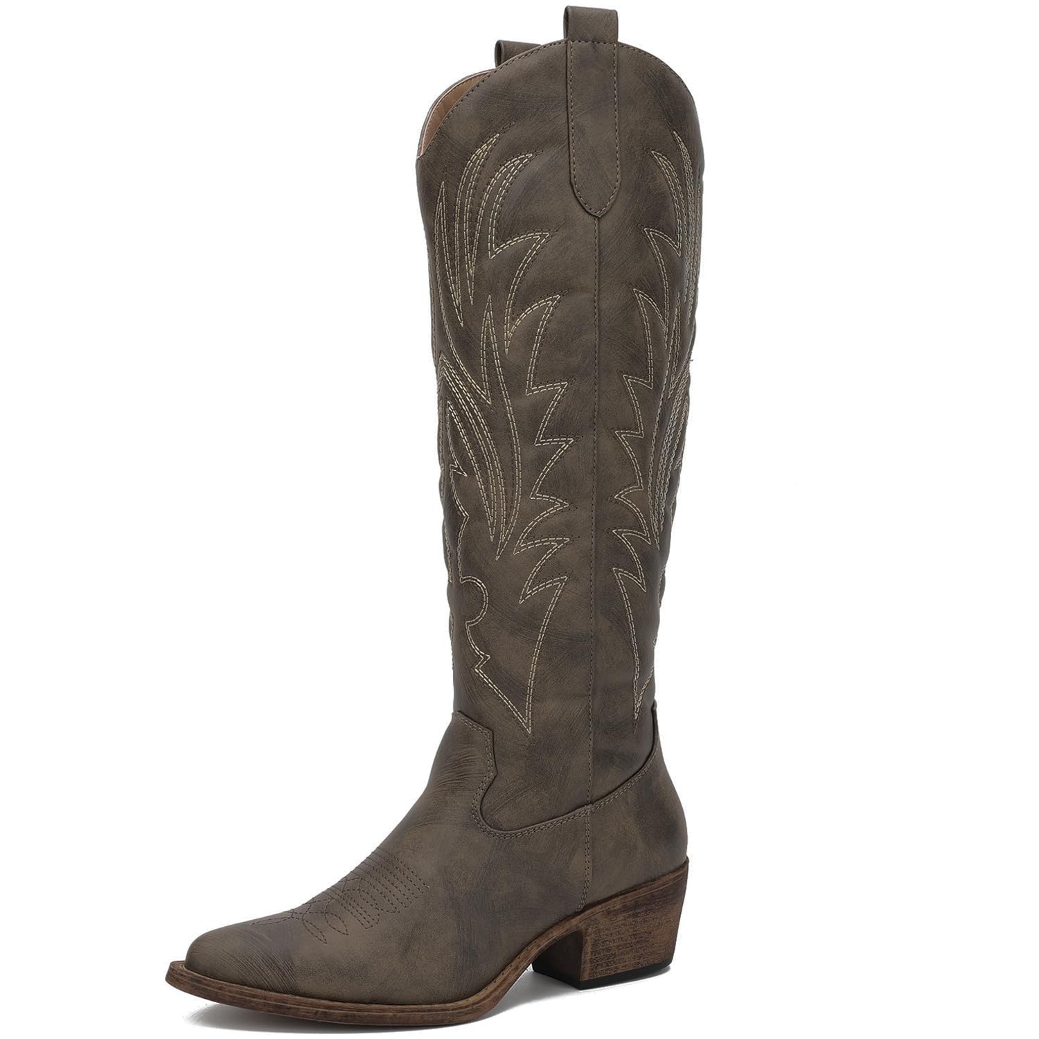 GLOBALWIN Women's The Western Cowboy Cowgirl Embroidered Knee High Boots