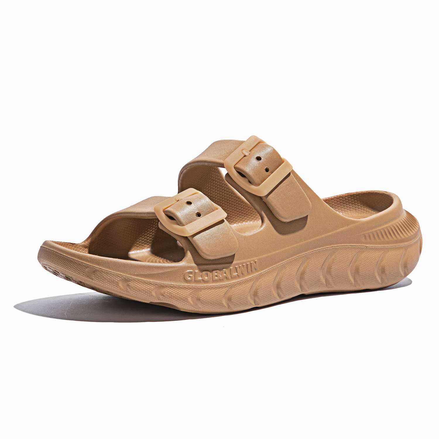GLOBALWIN Recovery Slides For Women Mia Comfortable Sandals With Arch Support Indoor Outdoor Cloud Slippers Reduce Stress on Feet Lightweight