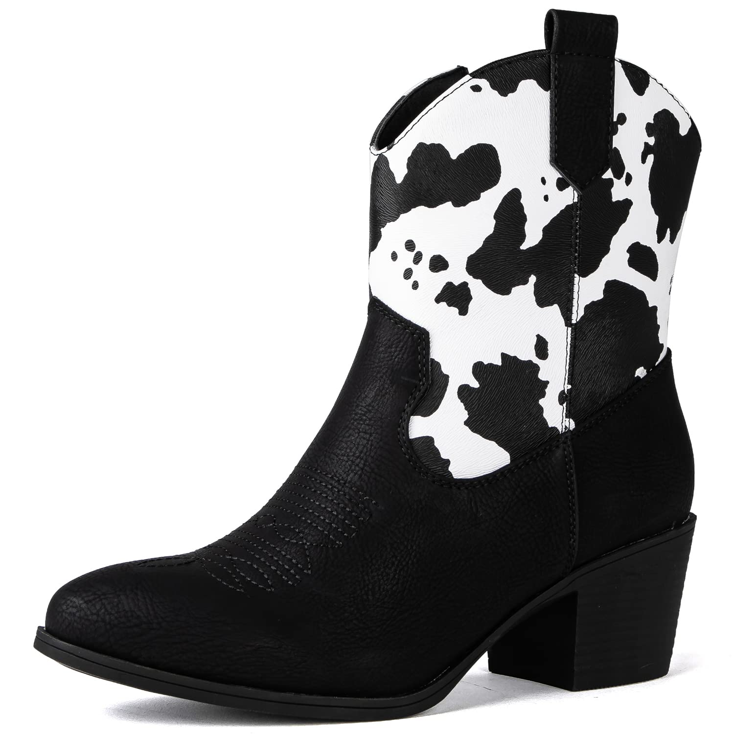 GLOBALWIN Women's The Western Wear Fashion Cowboy Cowgirl Free Birds Country Concert Disco Outfits Low Heel Walking Boots For Ladies