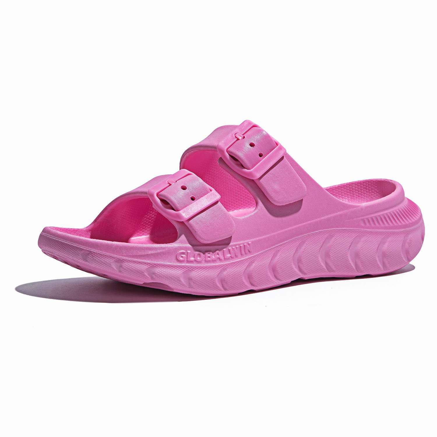 GLOBALWIN Recovery Slides For Women Mia Comfortable Sandals With Arch Support Indoor Outdoor Cloud Slippers Reduce Stress on Feet Lightweight
