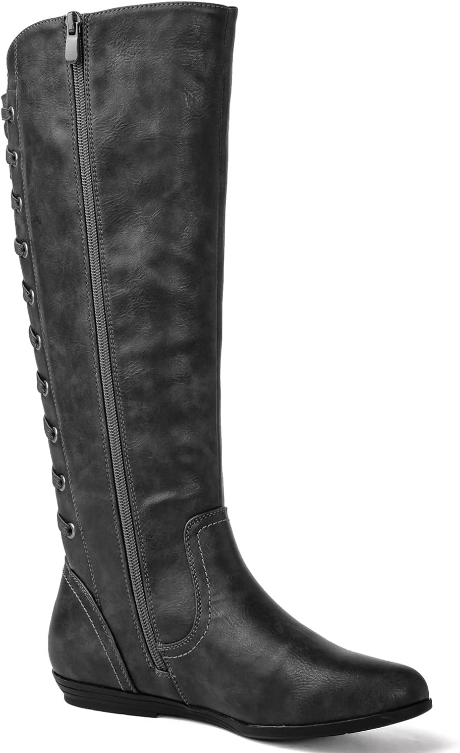 GLOBALWIN Women's Knee-High Fashion Boots Wide Calf Flat Dressy Fall Winter Fashion Boots For Women