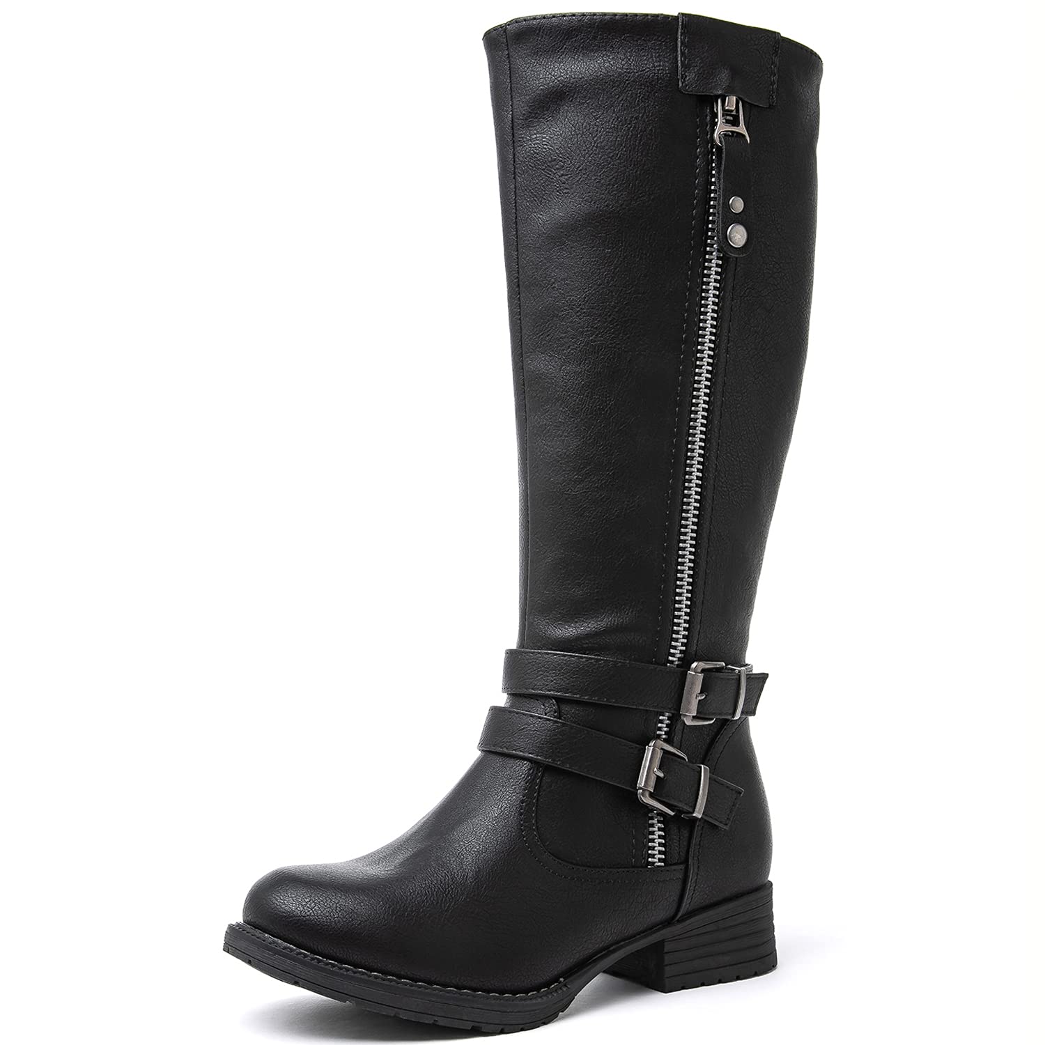 GLOBALWIN Women's Knee High Boots Fashion Comfortable Riding Boots For Women Low Heel