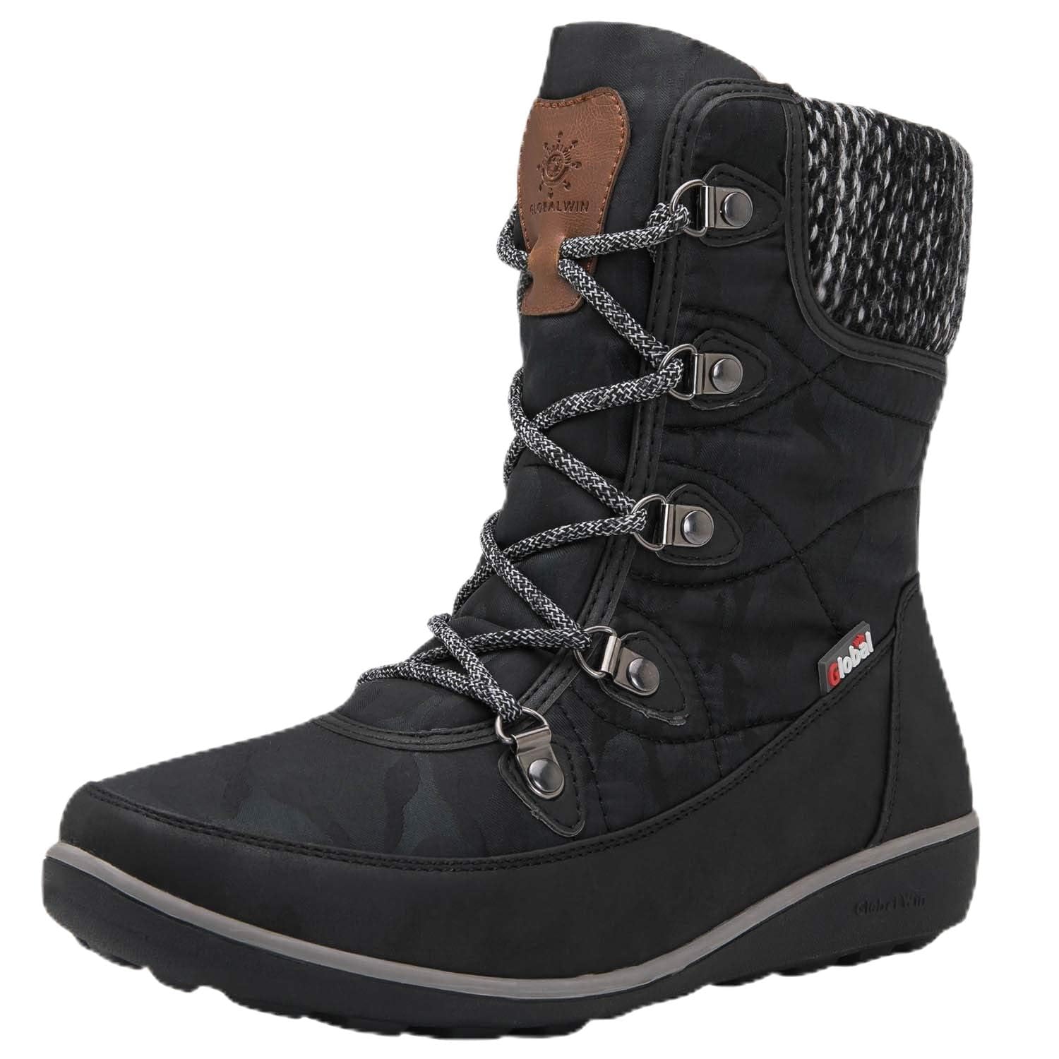 GLOBALWIN Women's Snow Boots Insulated Waterproof Winter Boots for Women Warm Fur Lined Booties
