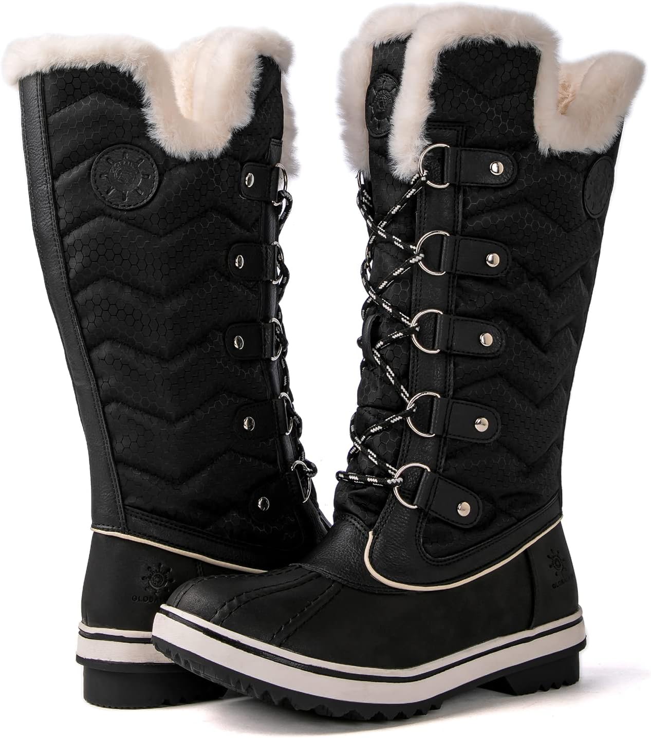 kingshow Women's Globalwin Mid Calf Waterproof Winter Boots Non-Slip Snow Boots For Women