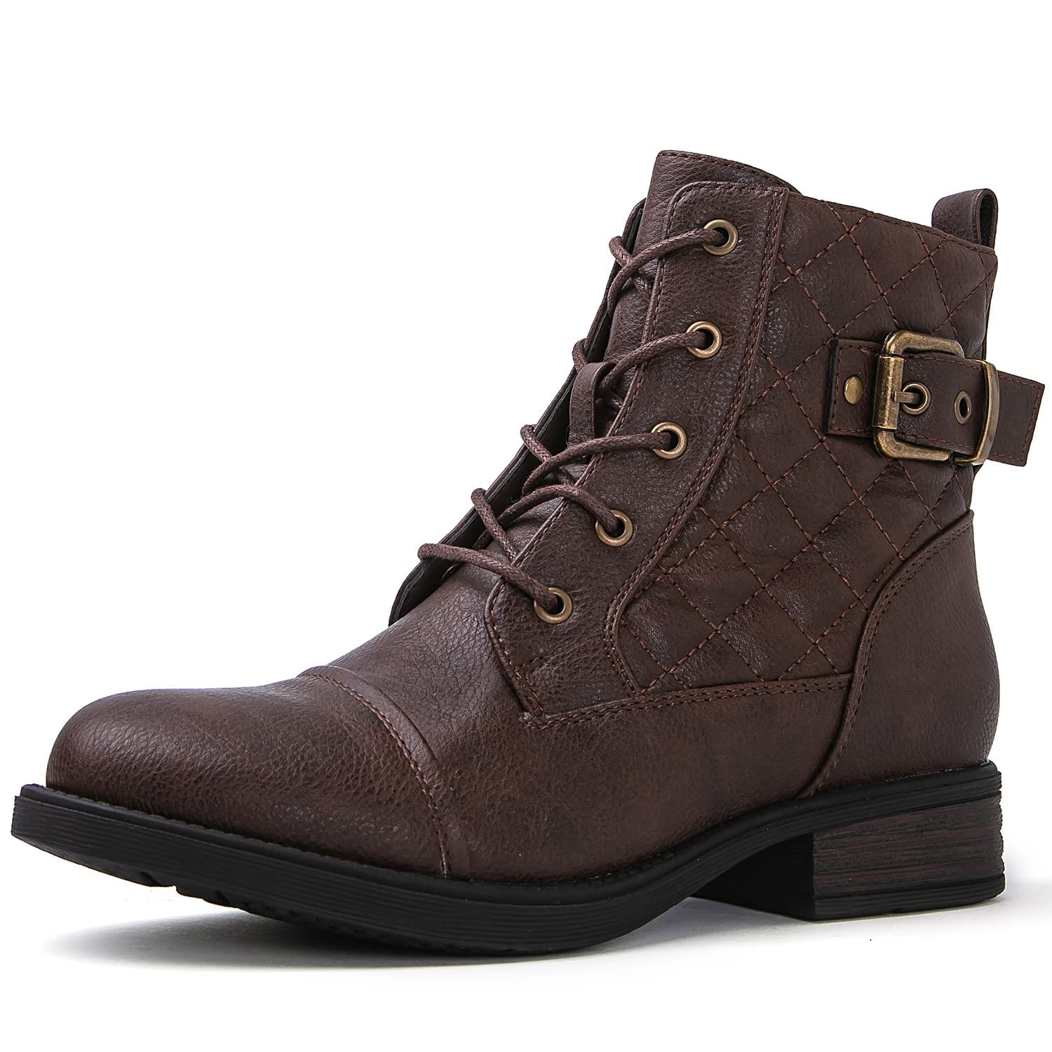 GLOBALWIN Women's Combat Boots Ankle Booties Fashion Comfortable Boots For Women