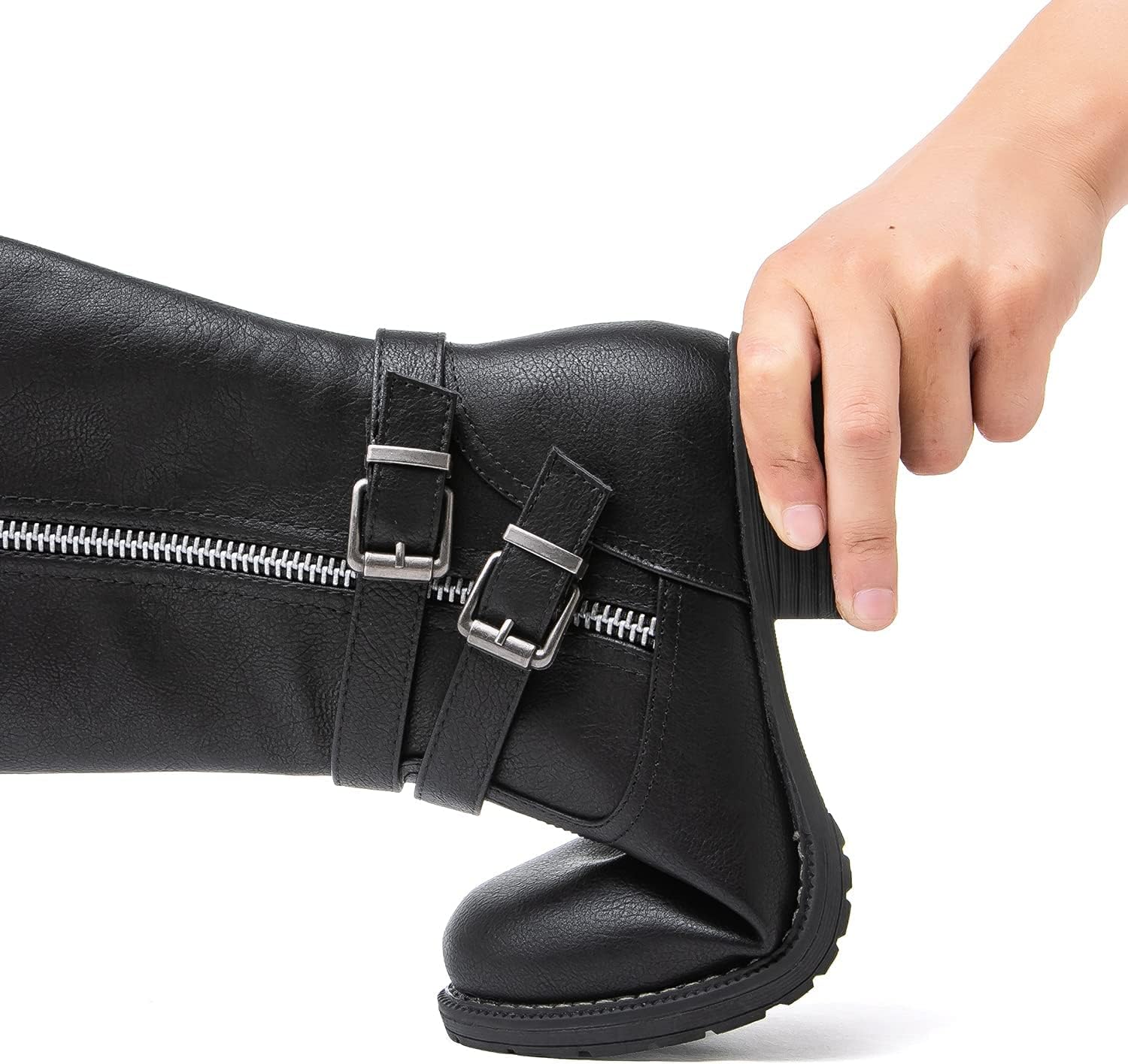 GLOBALWIN Women's Knee High Boots Fashion Comfortable Riding Boots For Women Low Heel