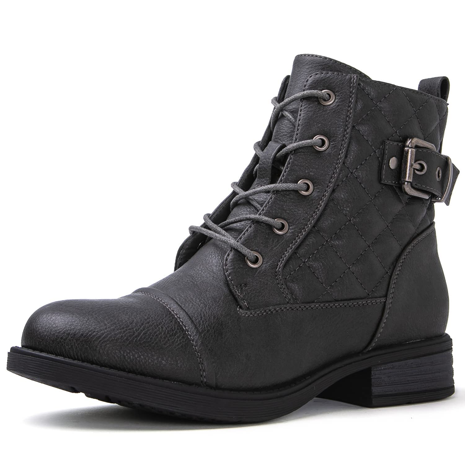 GLOBALWIN Women's Combat Boots Ankle Booties Fashion Comfortable Boots For Women