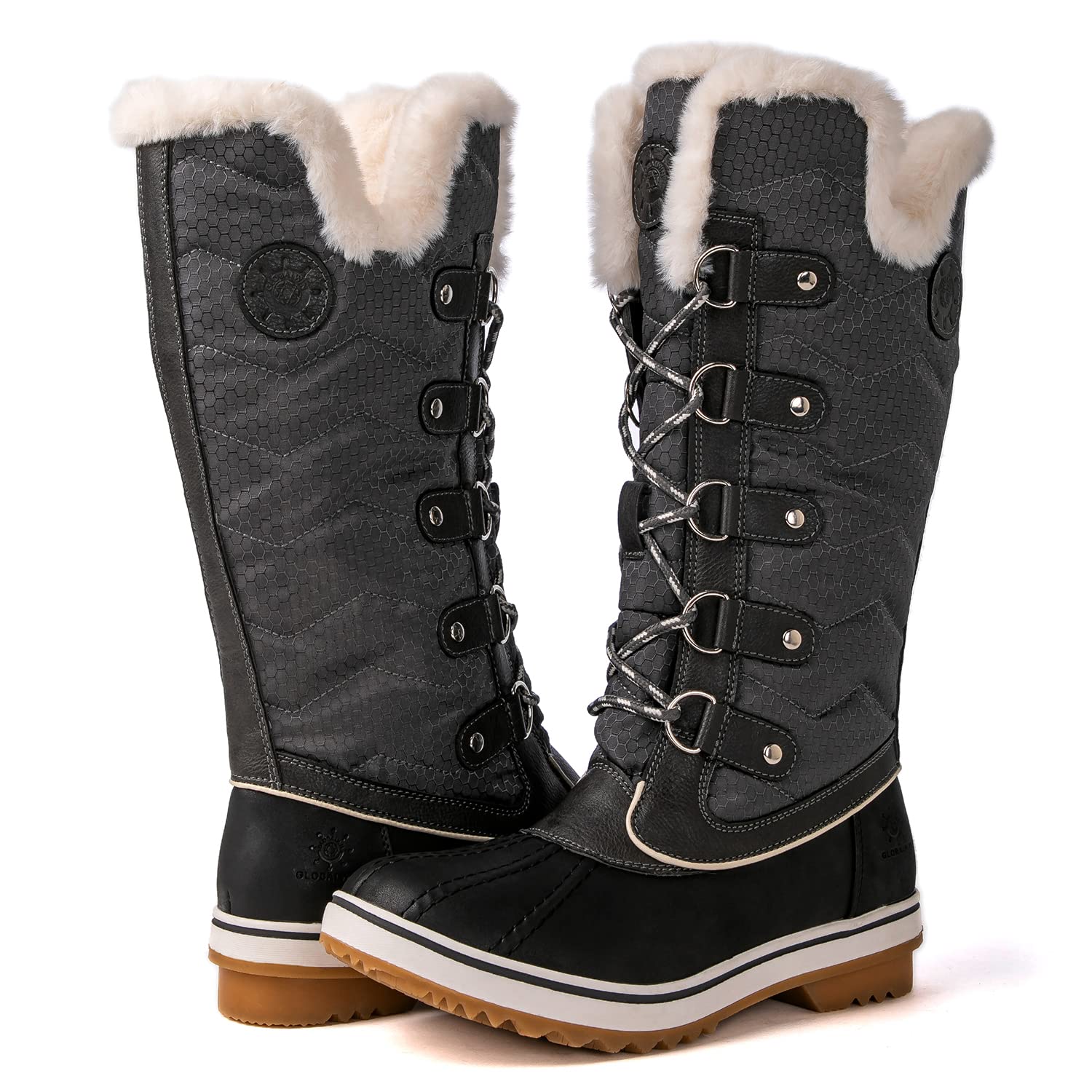 kingshow Women's Globalwin Mid Calf Waterproof Winter Boots Non-Slip Snow Boots For Women
