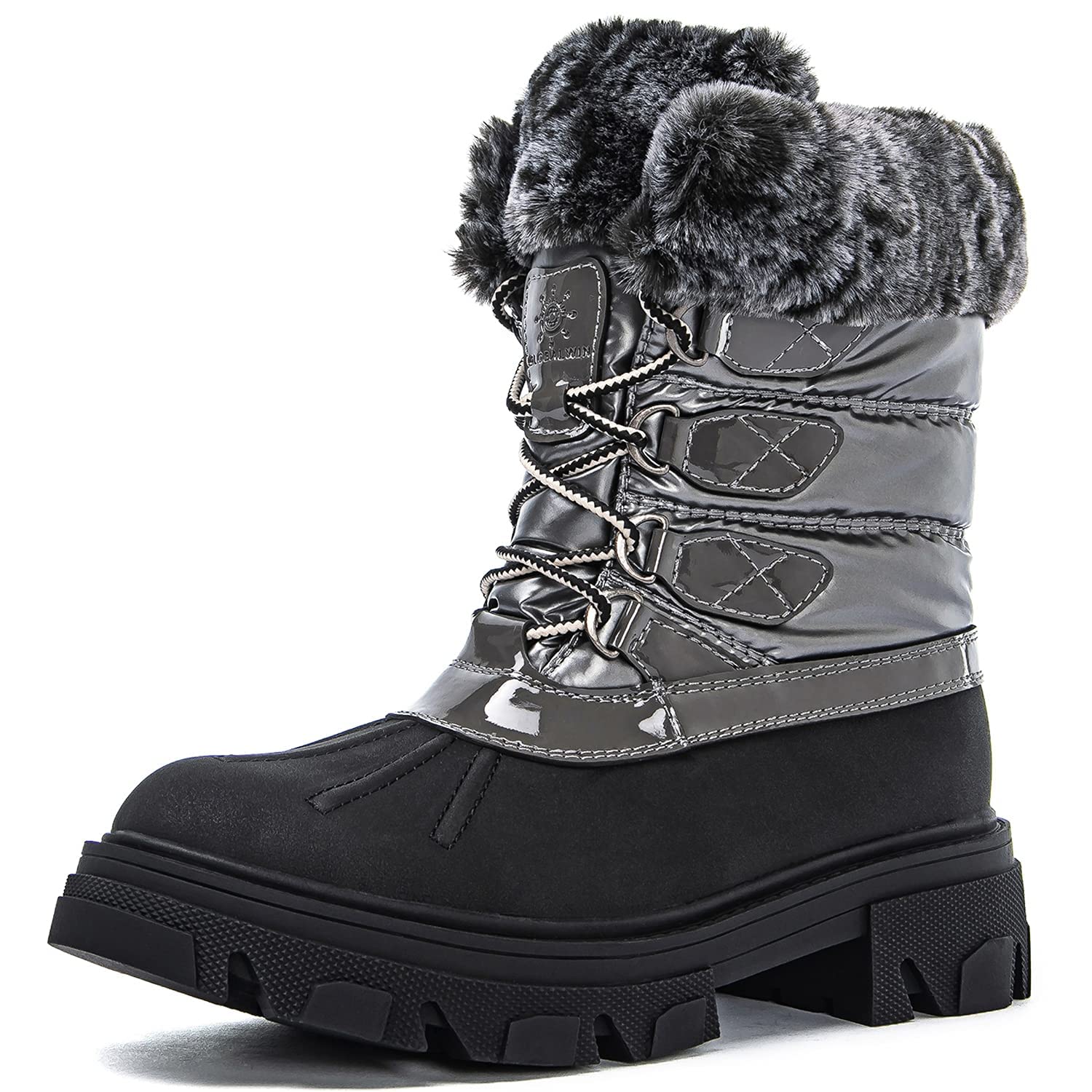 GLOBALWIN Women's Snow Boots Ankle Winter Boots For Women